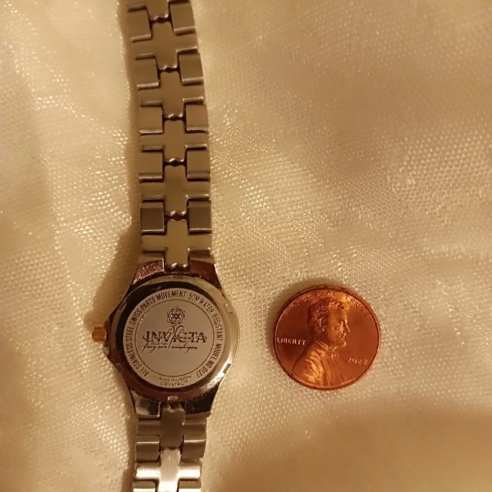 Invicta Wildflower model 0127 gold and silver tone rhinestone